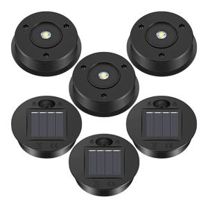 야외 걸이용 LED 태양 전지 패널 랜턴 뚜껑 조명, 태양광 조명 교체 부품, 상단 7 루멘, 6 개