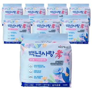 해오름 성인용 기저귀 언더웨어 대형 10매입 x 8팩 팬티형 대용량 요실금 재활