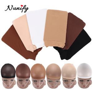 Nunify 누드 메쉬 네트 가발 모자 가발 용 폐쇄 엔드 2 개/갑 무료 사이즈 스타킹 캡 레드 커피 블랙 Begie 브라운 6 색