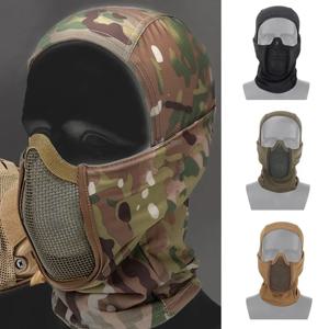 전술 Airsoft 마스크 풀 페이스 헤드 기어 사냥 슈팅 보호 CS Wargame 페인트 볼 오토바이 마스크