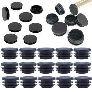 50/100pcs 라운드 플라스틱 플러그 파이프 튜브 엔드 캡 삽입 가구 발 테이블 의자 다리 금속 튜브에 대 한 끝 삽입 플러그 블랭킹