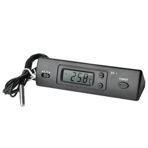 DS-1 자동차 온도계 LCD 디스플레이 C/F 시계 온도 센서 컨트롤러, 프로브가 있는 실내 실외 온도조절기
