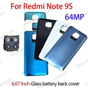 Xiaomi Redmi Note 9s 64MP 배터리 뒷면 커버 후면 도어 뚜껑 패널 쉘 카메라 유리 하우징 케이스 교체 용 Note9S 유리