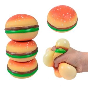 Squishy 햄버거 스트레스 볼 자폐증 감각 장난감 스트레스 및 불안 완화 Fidget 장난감 성인을위한 아이스크림 핀치 감압 장난감