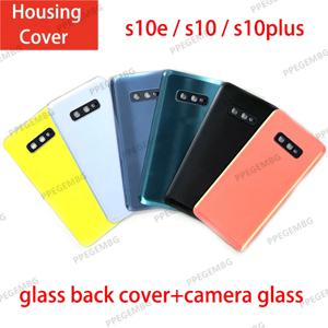 삼성 갤럭시 S10e S10 PLUS S10Plus 배터리 커버 후면 도어 패널 하우징 케이스 카메라 렌즈 스티커 용 후면 유리 교체