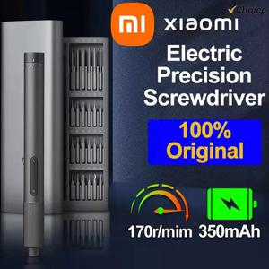 Xiaomi Mijia 전기 정밀 드라이버 키트 2 기어 토크 제어 400 나사 1 Type-C 충전식 자기 알루미늄 케이스 MI