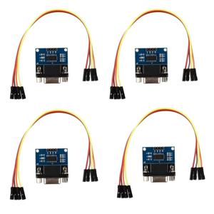 T85C-MAX3232 RS232 직렬 포트-TTL 변환기 모듈 DB9 커넥터(16개 점프 케이블 포함)