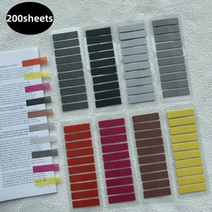 200 Pcs투명 다채로운 색인 크리 에이 티브 메모 패드 사무실 학교 편지지 자기 접착 카와이 스티커 스티커 메모