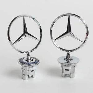 1pcs 44mm 3D 금속 블루 크롬 스타 보닛 후드 로고 엠 블 럼 배지 메르세데스 벤츠 W202 W203 W204 W208 W210 W220 W221