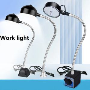 LED 워크샵 산업용 작업 램프 12W 110-220V 유연한 30-50cm 구즈넥 마그네틱 베이스 작업대 선반용 LED 작업 램프