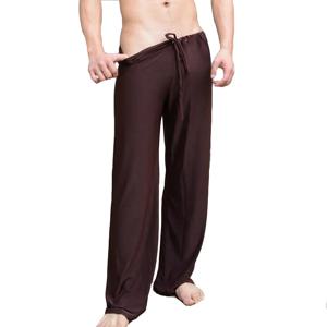 KWAN.Z 남성용 잠옷 섹시한 타이 레깅스 편안한 홈 잠옷 레저 와이드 피트 잠옷 남성 수면 바닥 roupas