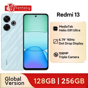 샤오미 레드미 13 스마트폰 글로벌 버전, 108MP 슈퍼 클리어 카메라, MediaTek Helio G91 울트라 33W 고속 충전, 5030mAh 배터리
