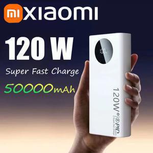 Xiaomi 50000mAh 보조베터리 120W 고속 충전 대용량 휴대용 배터리 충전기 iPhone Samsung Huawei 용 Moblie 보조베터리
