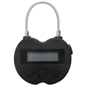 BABQ 스마트 시간 잠금 LCD 디스플레이 시간 잠금 USB 충전식 임시 타이머 자물쇠 여행 전자 타이머 블랙