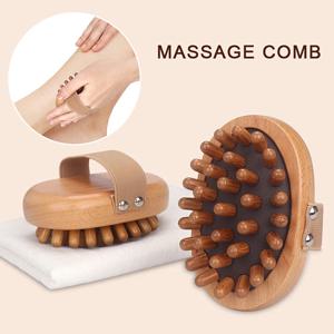 바디 안티 셀룰라이트 브러시 진정 나무 에센셜 오일 스파 에어 쿠션 마사지 헤어 빗 두피 마사지 브러시 바디 마사지