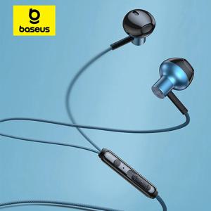 Baseus H19 유선 이어폰 6D 스테레오베이스 헤드폰 Xiaomi Samsung iPhone 6 이어 버드 용 마이크가있는 이어폰 형 3.5mm 잭 헤드셋