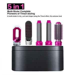 헤어 브러시가 있는 컬링 다리미 헤어 스트레이트너, 헤어 드라이어, 멀티 스타일러, 5 in 1, 신제품
