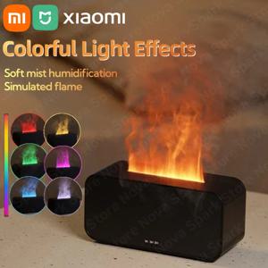 Xiaomi 시뮬레이션 불꽃 가습기 홈 7 색 분위기 램프 향수 기관총 홈 공기 아로마 가습기 불꽃 시뮬레이션