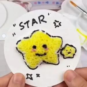 DIY 폼 질감 페인팅 종이, 어린이 크리에이티브 3D 아트 매직 드로잉 도구, 어린이 교육 장난감 선물, 페이셜 클렌징 스폰지, 10 개