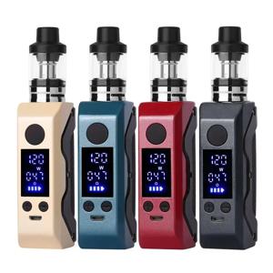 120W 베이프 박스 모드 전자 담배 키트, 2000mah 배터리, 전압 조절 가능, 2.5ml 무화기 탱크 전자 담배 기화기, 베이프 펜 증기 전자담배