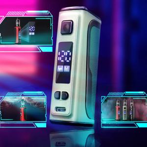 전자 담배 키트 기화기 120W 박스 모드, 2.5ml 포드 탱크 분무기 1800mAh 내장 배터리 OLED 스크린 연기 E5 Vape