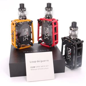 Warwolf 150w VAPE Box Mod 키트 전자 담배 2200mAh 배터리 증기 모드(2.5ml 탱크 포함) 전자 담배 키트 Vape 기화기