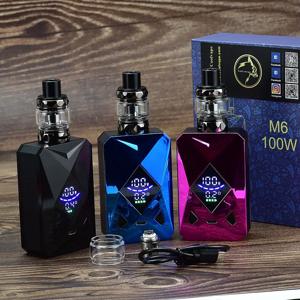 Wolf Coolvape 100W Box Mod Vape 키트 m6 모드 키트 4ml vaper 분무기 2600mah 배터리 전자 담배 vape 기화기 키트