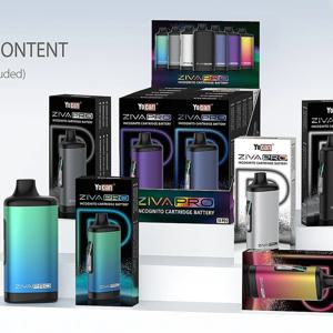 기존 Yocan Ziva Pro 스마트 Vape 기화기 배터리 모드 650mah 두꺼운 오일 용 빈 세라믹 카트리지가있는 충전식 전자 담배