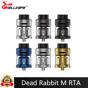 Hellvape Dead Rabbit M RTA 전자 담배 무화기, 상단 충전 메쉬 와이어 메쉬 및 일반 코일, 3/4 ml 유리, 25mm, 정품
