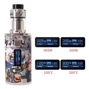 Dead Rabbit 3 RTA 200W Vape Box Mod Vaper 키트 전자 담배 4400mah 배터리 OLED 스크린 5.5ml 듀얼 코일 Hugu Vapor Kit