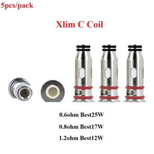 OXVA Xlim C 메쉬 코일, 전자 담배 베이핑 개선, 향료 베이핑 용품 코일, 0.8ohm, 1.0ohm, 1.2ohm, 팩당 5 개