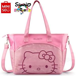 Sanrio 헬로 키티 새로운 기저귀 가방 핸드백 럭셔리 브랜드 패션 아기 기저귀 가방 다기능 만화 아기 가방 대용량