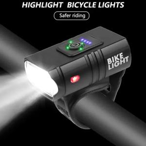 1000LM 자전거 라이트 헤드 라이트 T6 자전거 손전등 LED USB 충전식 토치 사이클링 전면 램프 하이 빔 액세서리