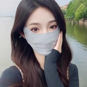 새로운 통기성 얼음 실크 마스크 빨 수있는 안티 uv 라이딩 페이스 마스크 메쉬 방진 페이스 커버 스카프 야외 스포츠