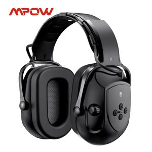 Mpow 업그레이드된 Bluetooth 소음 감소 귀마개 안전 NRR 29dB/SNR 36dB 조정 가능한 청력 보호 귀 수비수 헤드폰