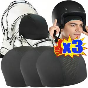 사이클링 빠른 건조 헬멧 모자 통기성 오토바이 Balaclavas 헬멧 내부 땀 흡수 모자 남성 여성 스포츠 모자 모자