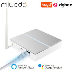 MIUCDA 투야 지그비 게이트웨이 허브 스마트 홈 유선 브리지 홈 오토메이션 브리지 앱 원격 제어, Alexa 및 Google Home과 호환