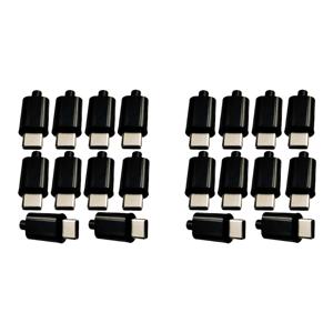 N15R-20Pcs 12V PD/QC 디코이 보드 고속 충전 모듈(쉘 PD 2 3.0 DC 트리거 USB Type-C Male QC4 충전 커넥터 포함) 검정색