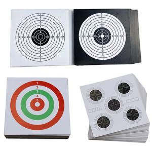 100PCS 14X14cm 슈팅 대상 종이 사냥 활 화살표 게이지 훈련 카드 총 권총 소총 연습 페인트 볼 액세서리