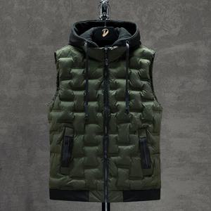 남성 겨울 다운 조끼 브랜드 최고 판매 새로운 남성 캐주얼 양복 조끼 야외 민소매 자켓 아웃웨어 후드 조끼