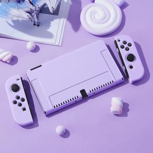 스위치 ns/Nintendo 스위치 OLED 콘솔 및 Joy-Cons와 호환되는 보호 케이스, 쉘이 있는 도크에 스위치를 삽입할 수 있음