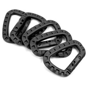 5pcs Tac 링크 몰리 벨트 D 버클 클립 ITW 키 체인 야외 배낭 카라비너 ​​후크 캠핑 등산 장비 EDC 멀티 도구