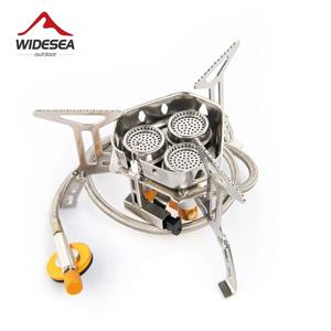 Widesea 캠핑 관광 버너 큰 전력 가스 스토브 조리기구 휴대용 용광로 피크닉 바베큐 관광 용품 야외 레크리에이션