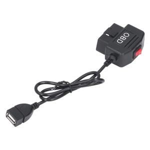대시캠 미러 카플레이 모니터용 하드 와이어 키트, 벅 라인 OBD-USB 어댑터 케이블, DVR 충전기, 24 시간 주차 모니터