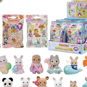 일본 Sylvanian Families Forest Partners Kawaii 캠핑 복장 아기 인형 귀여운 애니메이션 Figrues 룸 몰려 들고 장난감 선물