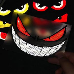 안전 경고 오토바이 바디 헬멧 앞 유리 또는 자동차 트럭 연료 탱크 캡, 반사 아이 스티커 액세서리