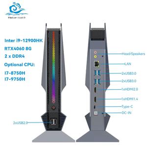 Inter i9-12900HK Nvidia RTX4060 지원 게이밍 미니 PC WIN10 LINUX 2xDDR4 6xUSB 1xHDMI Type-C WiFi BT4.0 데스크탑 컴퓨터