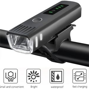 강력한 자기 방어 자전거 전면 조명 USB 충전식 LED 눈부심 방지 4 가지 모드 사이클링 램프 MTB 자전거 용 1000 루멘 FlashLamp