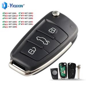 아우디용 원격 자동차 키, Q7 B7 Q3 A3 TT A2 A8 A6 A6L A4 S5 C5 C6 B6 A4L A5 Q5S RS S1 315/433Mhz 8X0837220 8P0837220D Q ID48 칩