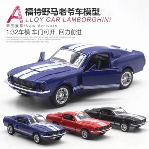 1:32 합금 다이캐스트 머스탱 GT 클래식 빈티지 자동차 모델 풀백 자동차 미니어처 차량 복제 컬렉션 선물용 어린이